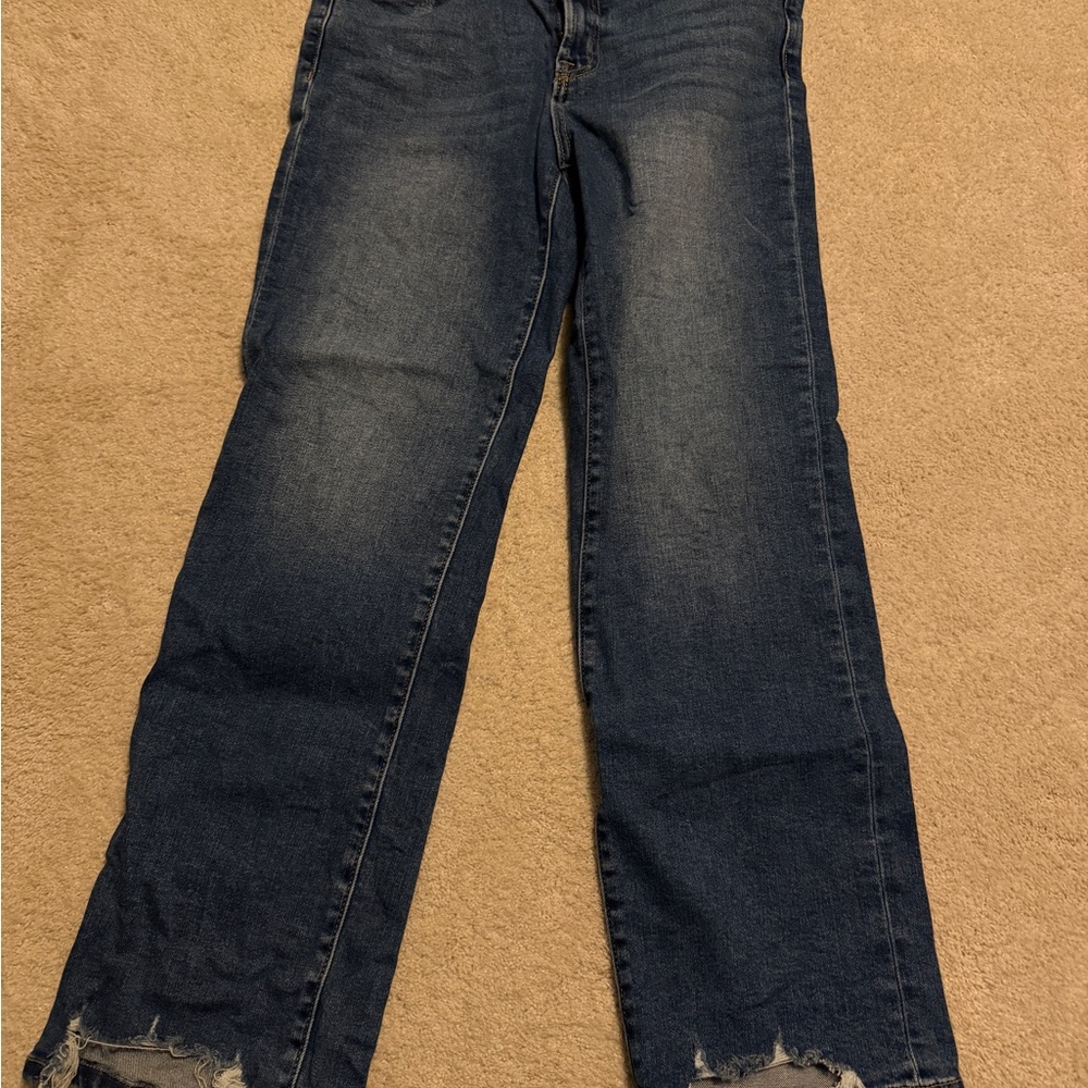 Dark Blue Flare Jeans for Women